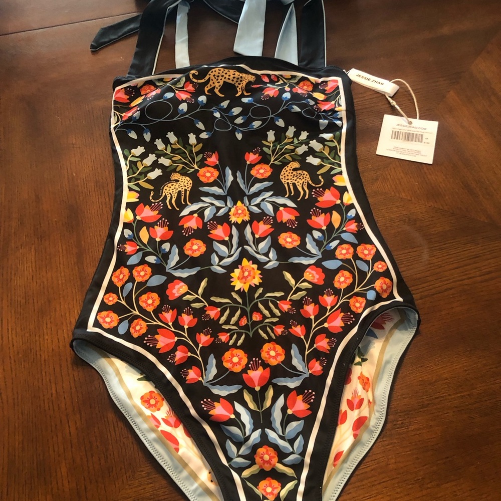 Jessie Zhao NIGHT IMAGINATION Reversible One-Piece Swimsuit NEW